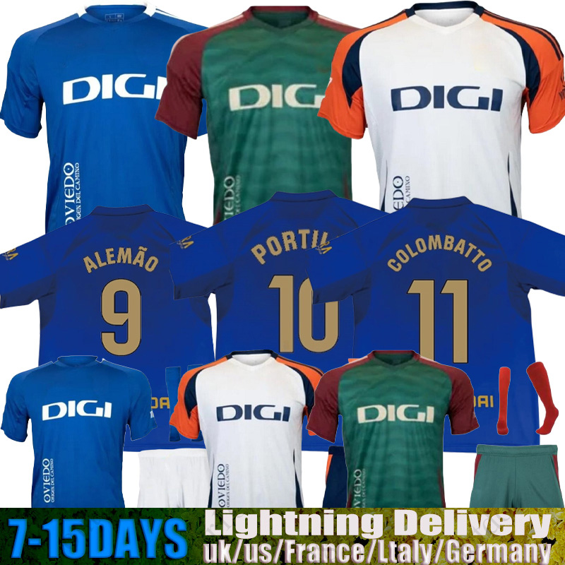 25 26 Royal Oviedo soccer jerseys HOTSOCCER DENDONCKER JOSIP BRKALO 25 26 Children's football shirt set