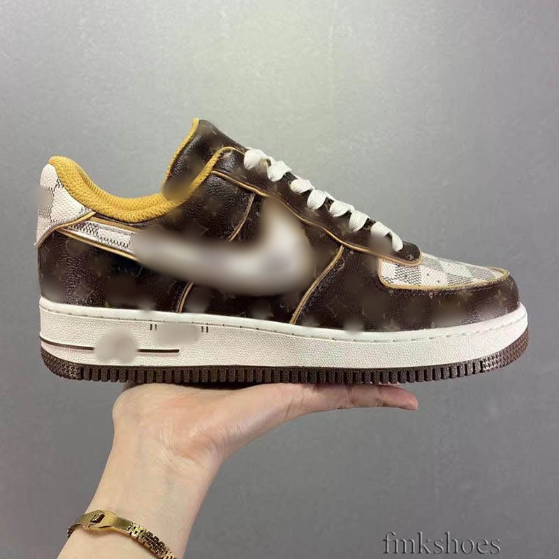 Designer Trainer Sneaker Virgil Casual Shoes 1s Calfskin Leather Black White Green Red Blue Leather Overlays Platform Low Sneakers Size 36-45