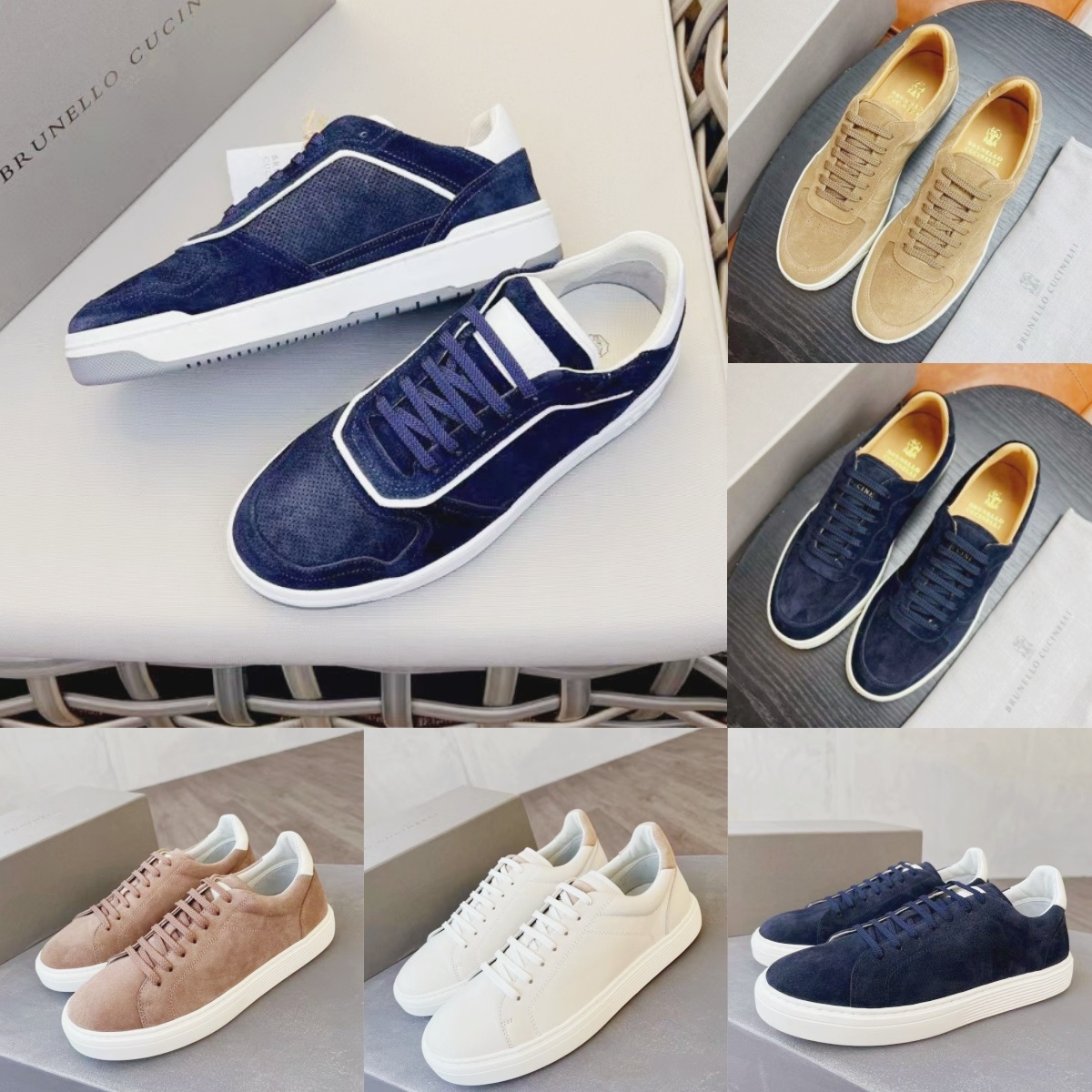 Men's Designer shoe Brunello Luxury Fashion low Flats Leisure BC shoes Cucinelli Dress Shoes Man Business Comfort Lace-Up Suede Leather Sneakers Outdoor walking shoe