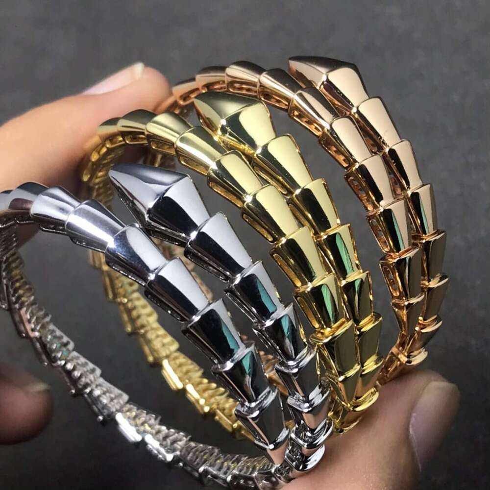 Women Mens Serpentine Letter Snake Couple Gold Silver Bracelet Womens bracelet Jewelry Bangle Luxury Diamond Bracelets Unisex With Box