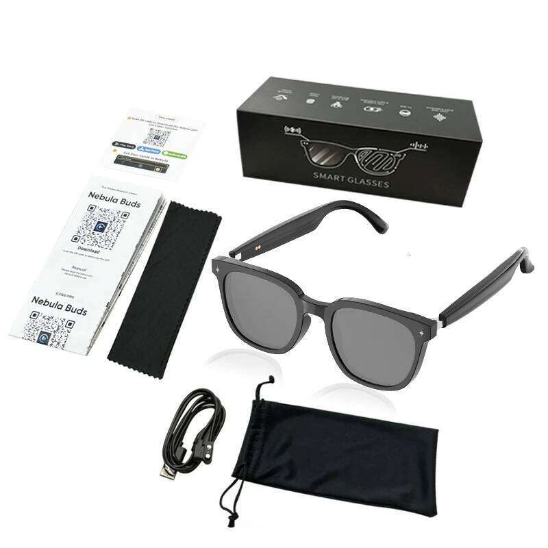 Hy1009 New AI Smart Translation Glasses Wireless 6.0 Stereo Bluetooth Headset Riding Foldable Touch Sunglasses 2025