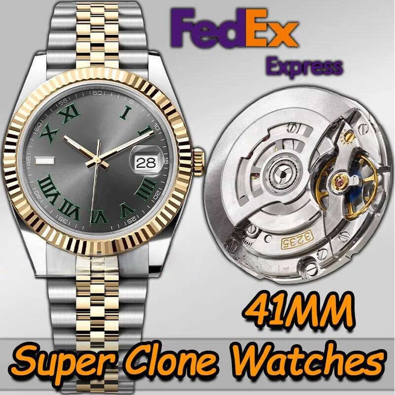 Clean Factory Men Designer Mens Top Supre Quality Date Just 41MM Watch Automatic Cal.3235 Movement Sapphire Luminous Diving Watches With Box 09