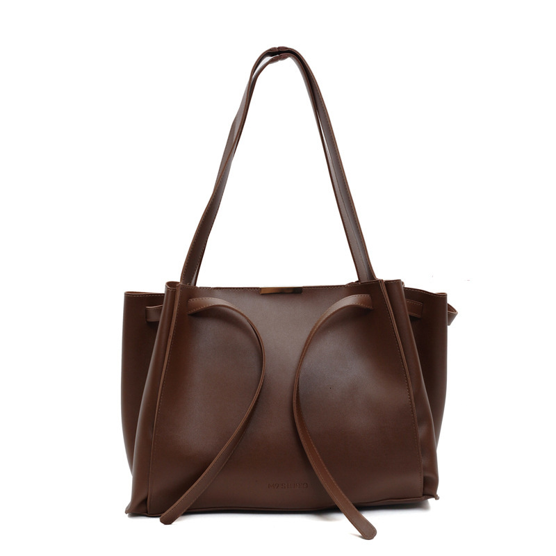 2025 New Versatile Casual Large Capacity Simple Solid Color Tote Bag For Women Retro Luxury Designer Bag Bag High-quality Texture Niche Shoulder Bag