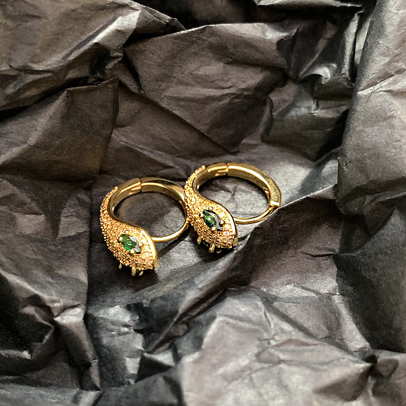 Free shipping designer jewelry Light Luxury Personality Micro Inlaid Zircon Snake-shaped Earrings for Women Niche Design High-end Earrings 2025 New Ea