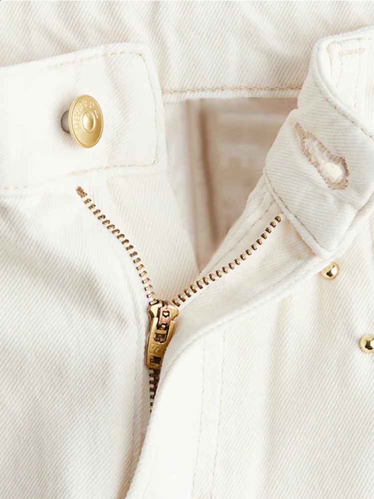 Womens Denim Beaded Jean Vintage High Waisted Pockets Zipper Button Female Streetwear Spring Summer Y2K Lady Trousers Z260313