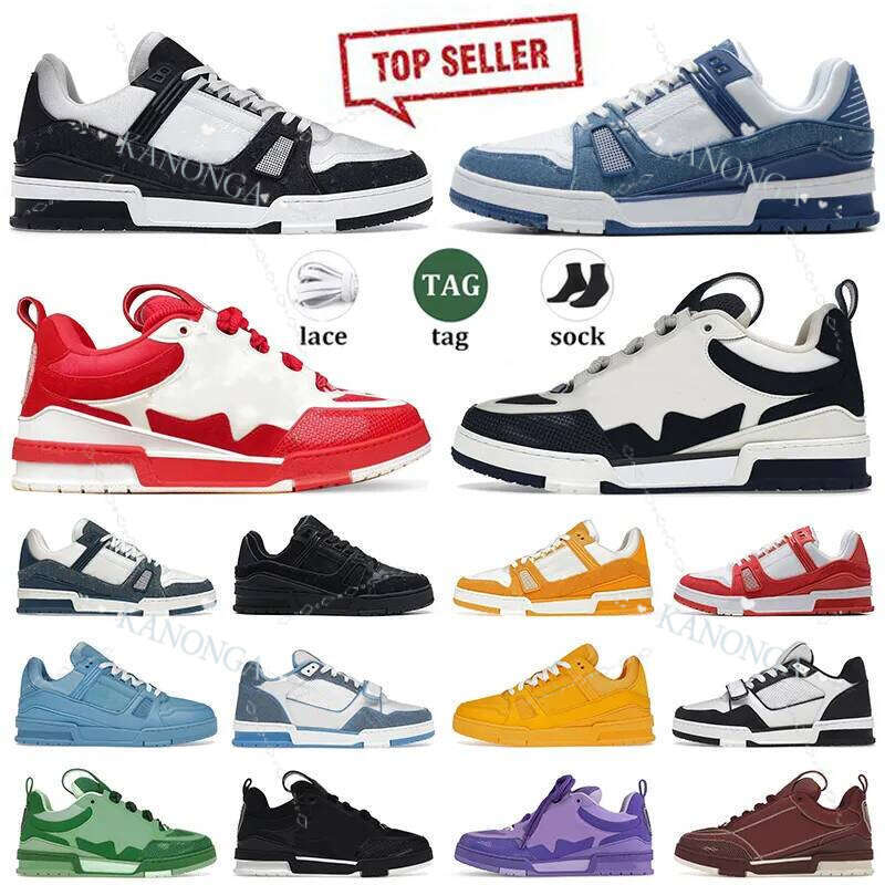 Designer Casual Shoes Low A Skate Shoe Emed Women Men Platform Sneaker White Black Green Red Blue Mesh Leather Denim Canvas Fashion Trainers Sneakers
