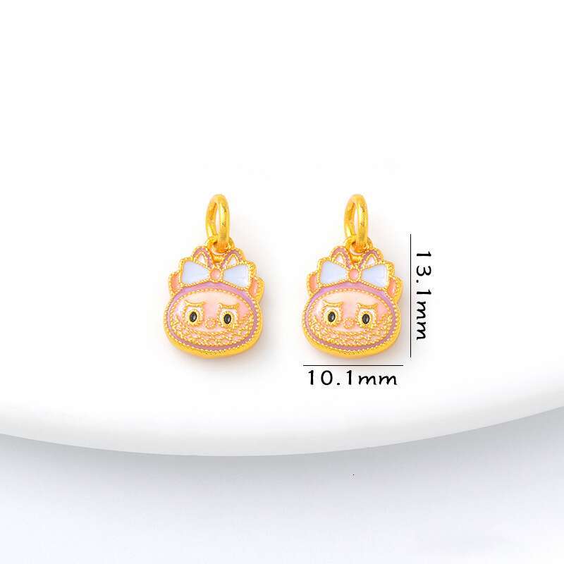 Fashion Trend Fresh Style Running Ring Heart Necklace High Color Retention Sand Gold Jewelry Bead Chain Versatile