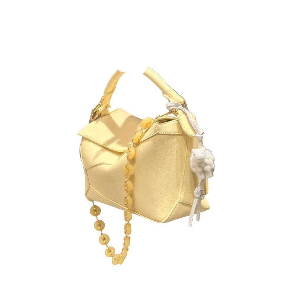 Spring Summer New Sle Women's Handbag Yellow Leather Crossbody Oulder Mat Commuter Bag Soft Square Ape