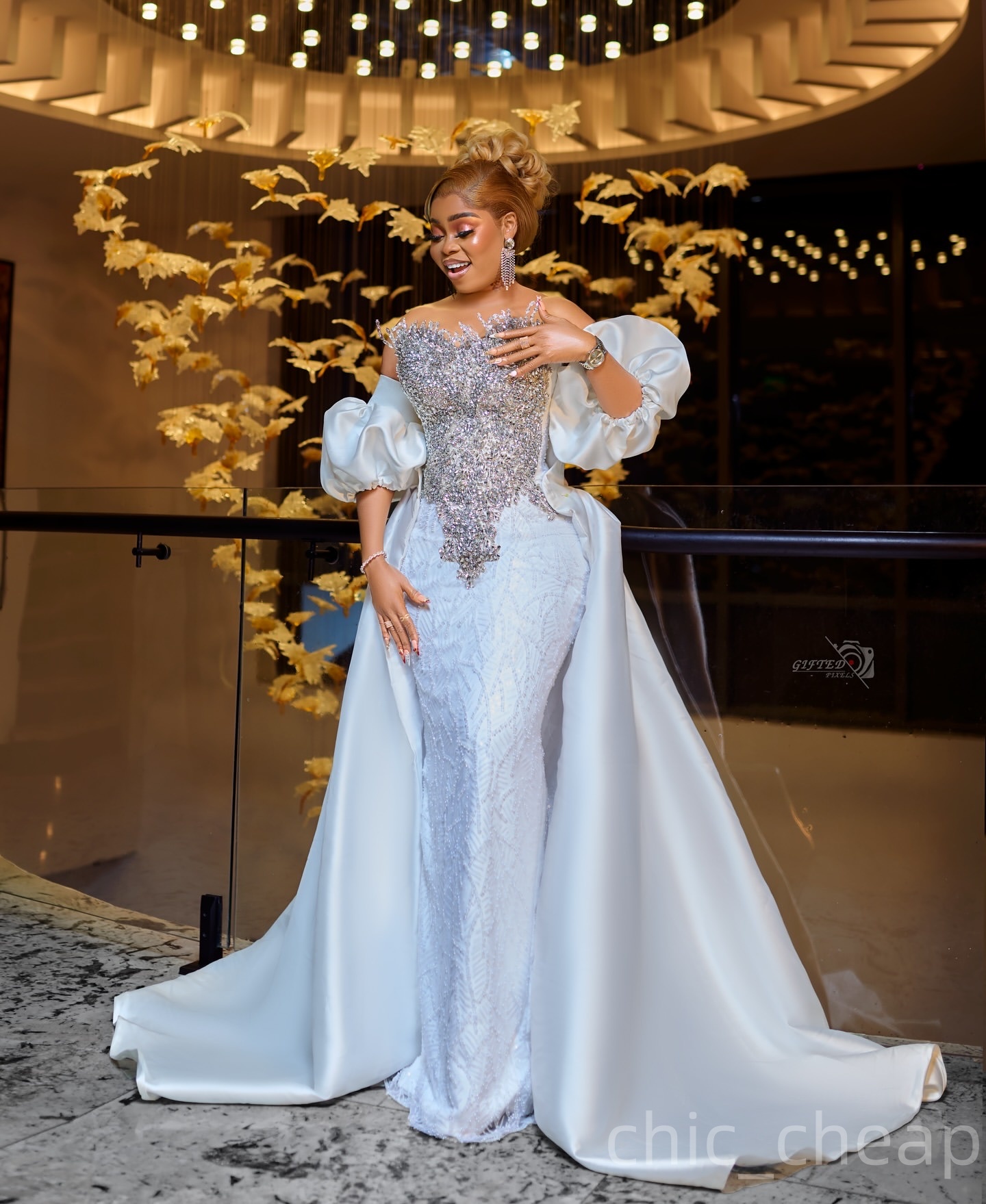 Mermaid Ivory Prom Dresses 2025 Crystals Lace Satin Detachable Train Evening Formal Party Second Birthday Engagement Gowns Plus Size Dress For Special