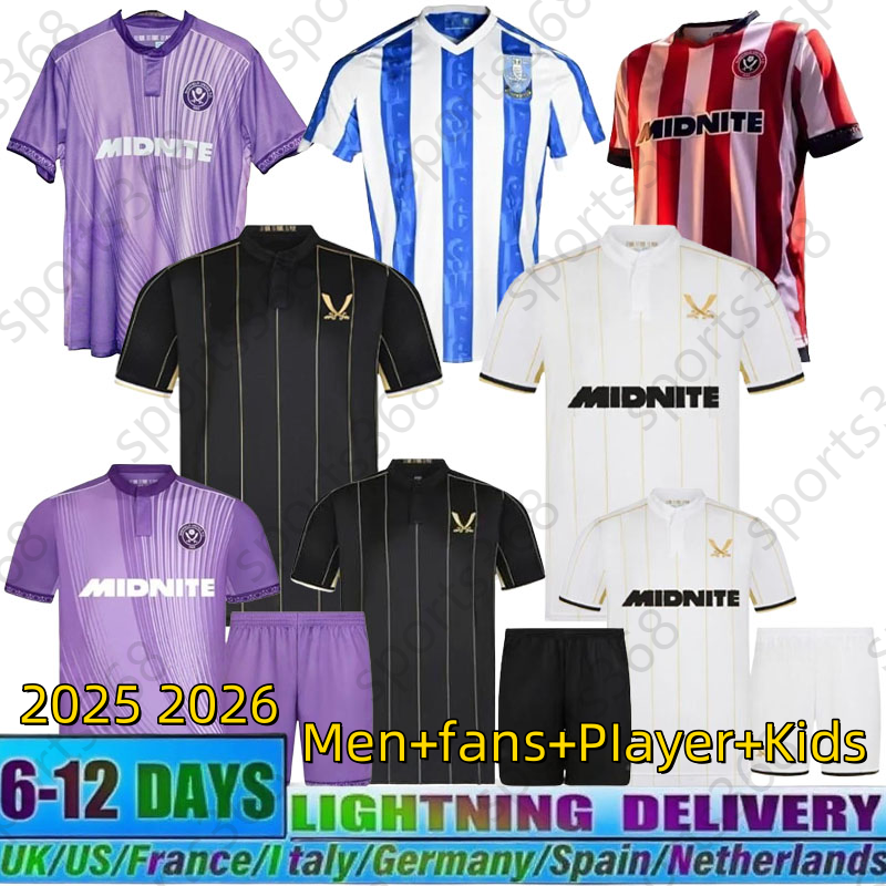Sheffields 2025 2026 Soccer Jerseys Third Home Away 2025 Football Jersey BREWSTER MOORE Uniteds Football Shirt Uniforms Men Kids Kits sheffield unitedfootball kit