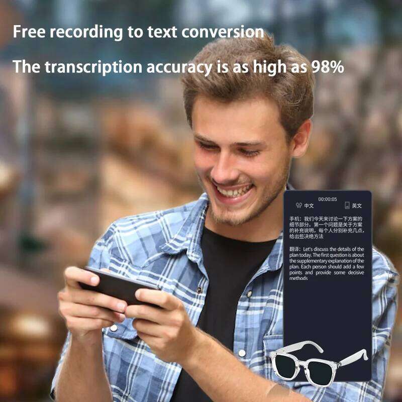 Hy1009 New AI Smart Translation Glasses Wireless 6.0 Stereo Bluetooth Headset Riding Foldable Touch Sunglasses 2025