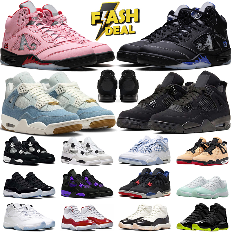 Designer shoes 4s 5s 11s basketball shoe for men women sneakers Military Black Cats 4 Aluminum White Thunder Racer Worn Blue Volt Outdoor Mens Trainers