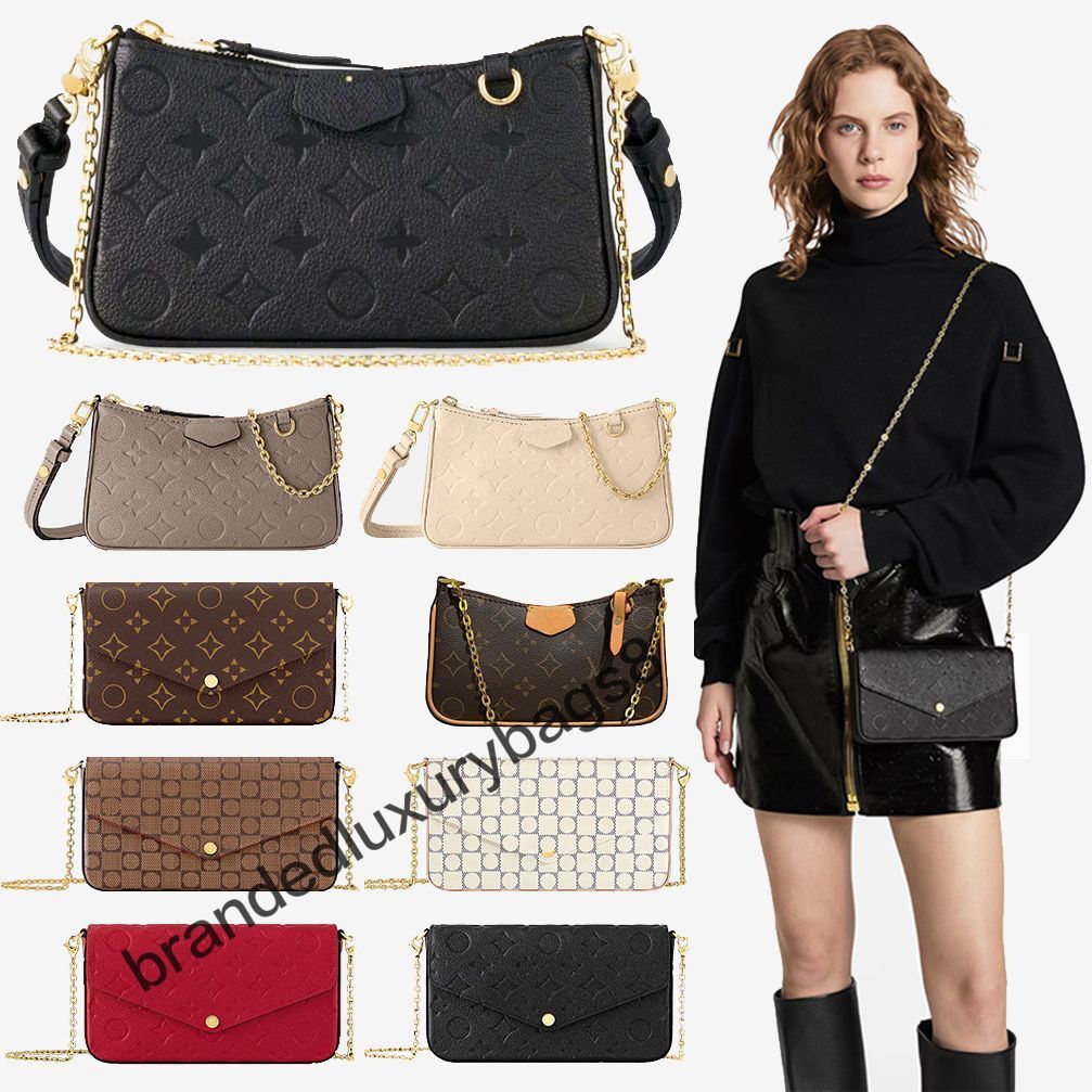 TOP designer bag shoulder bag mini chain purse women luxury crossbody bag lady Easy Pouch On Strap Embossed Letters Old Flower classic handbag envelope Half Moon bags