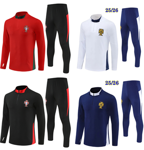 25 26 Portugal tracksuitS JOAO FELIX soccer jerseys KITS training suit RONALDO FERNANDES Portugieser 2025 2026 Portuguese TRACKSUIT Men kit suits