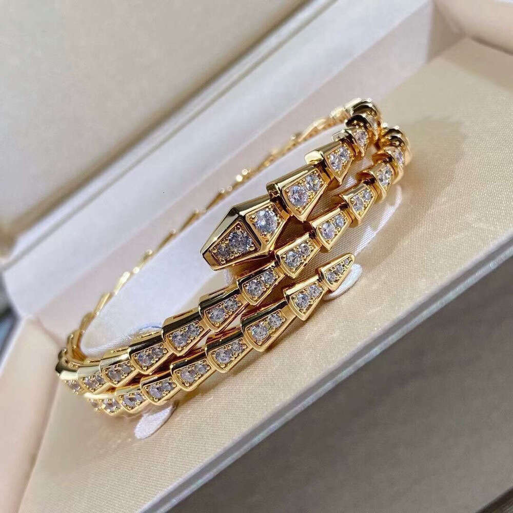 Women Mens Serpentine Letter Snake Couple Gold Silver Bracelet Womens bracelet Jewelry Bangle Luxury Diamond Bracelets Unisex With Box
