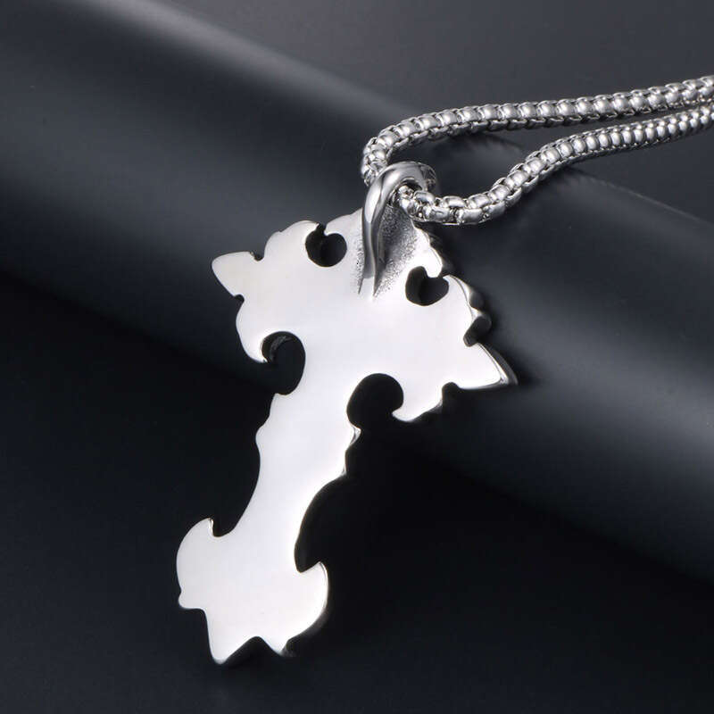 Retro Gothic necklace Bold Letter Necklace for Women Jewelry Women Necklaces flower Pendant Plated Chain Men Jewelry Popular Cross Necklace