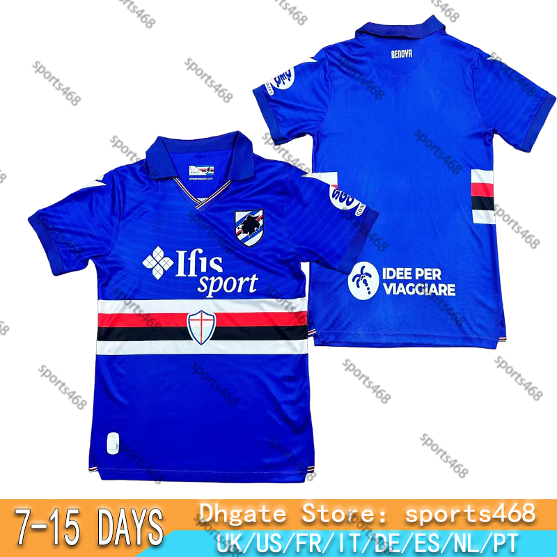 25 26 Sampdoria Soccer Jersey home Away Third football shirt short sleeve uniforms 2025 2026 kids Kit tops tee shirts
