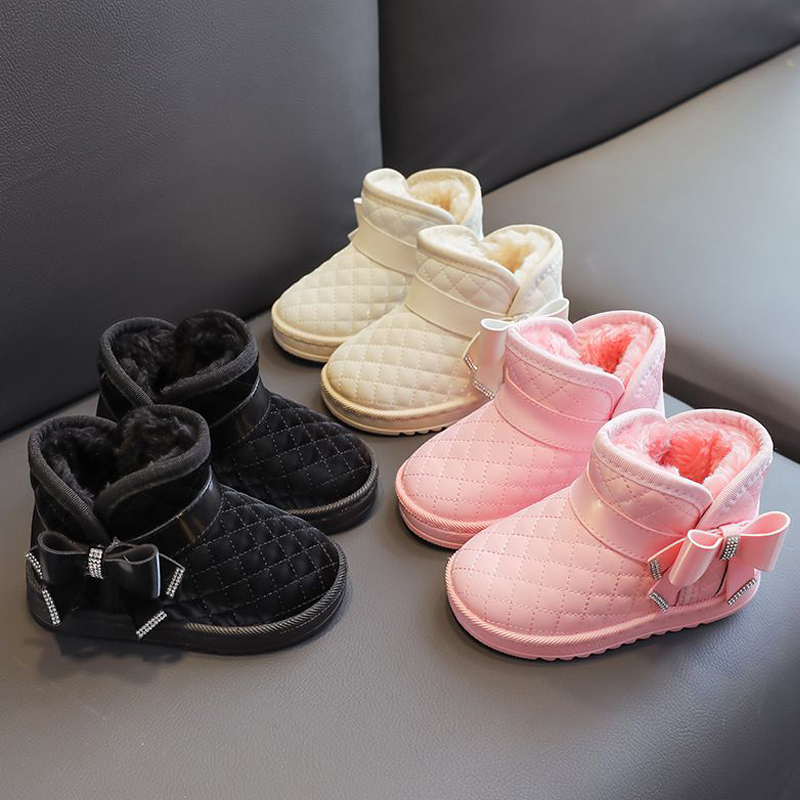 Kids Snow Cotton Winter Plush Warm Non-slip Children Walkfashion Baby Infant Girls Ankle Boots Girl Toddler Shoes Size 19 - 36 dh1922389