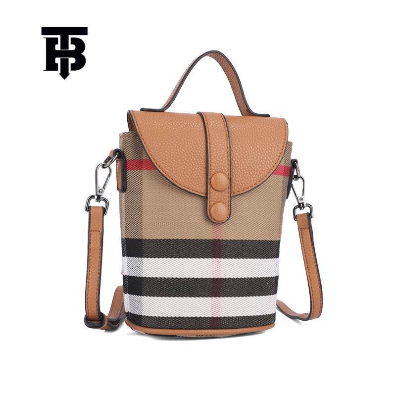 TB BHULAMTE Free Shipping Designer Luxury Women's Shoulder Crossbody Bag Fashion Canvas Checkered Phone Bag Casual Storage Bag Mini Handbag
