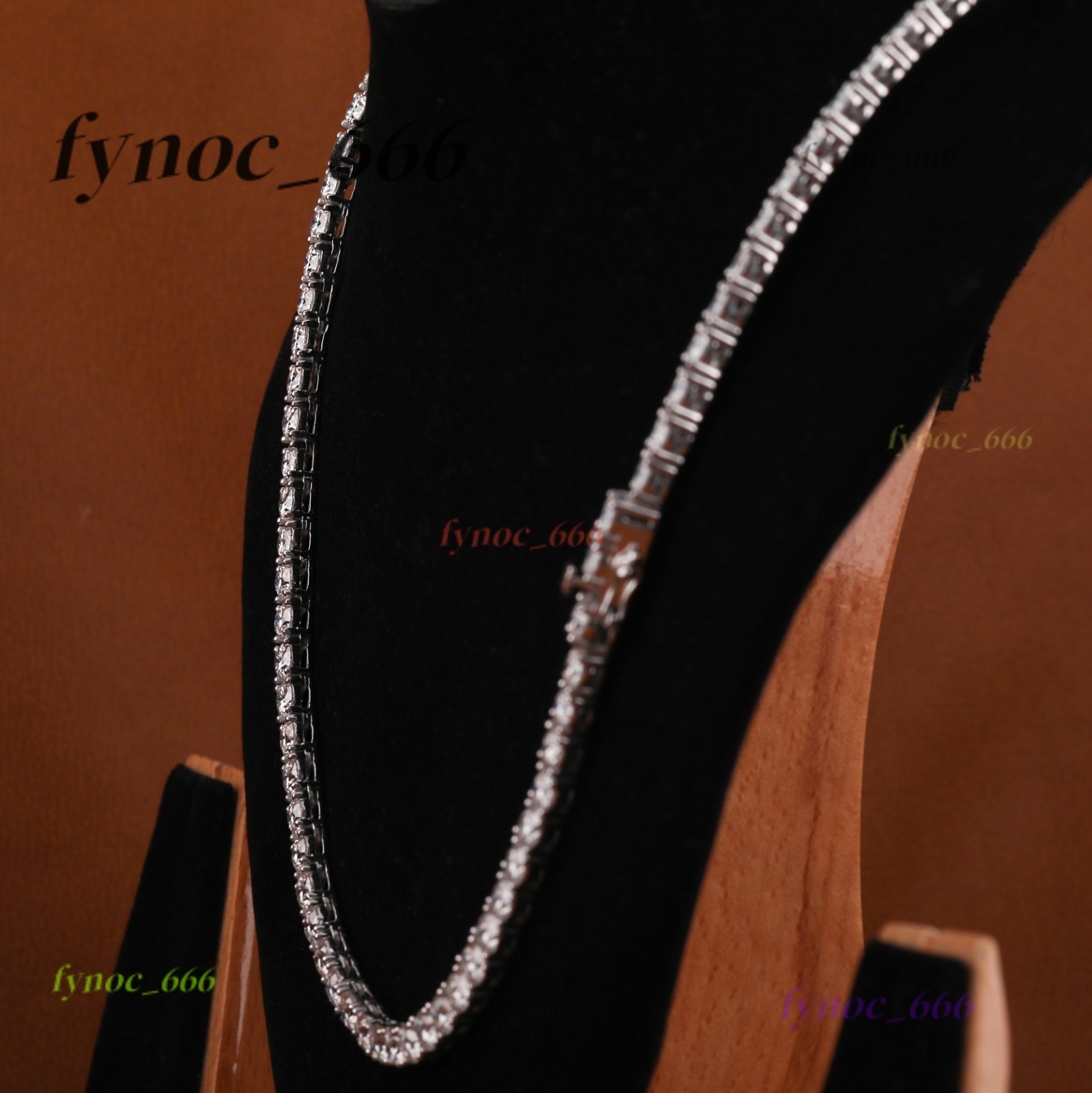 925 Sterling Silver Body Jewelry Necklace with Round Moissanite Diamonds Brilliant for Engagements and Anniversaries