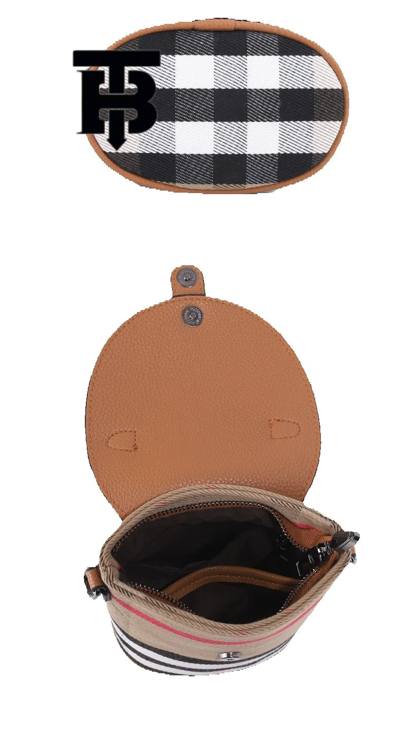 TB BHULAMTE Free Shipping Designer Luxury Women's Shoulder Crossbody Bag Fashion Canvas Checkered Phone Bag Casual Storage Bag Mini Handbag