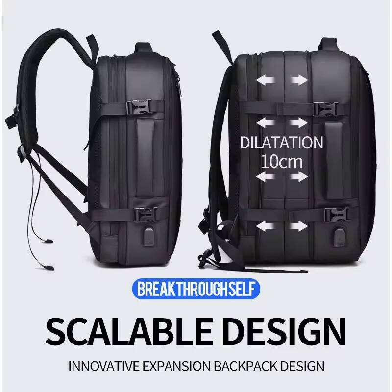 Weixier 16 Inch Large-Capacity Men's Computer High-End Business Bag Expandable Backpack Witch USB
