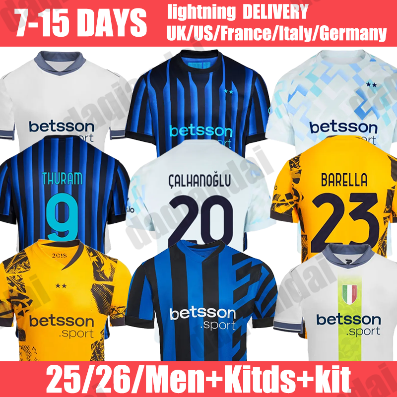 2025 New Jerseys BARELLA #23 PAVARD #28 DIMARCO #32 Jerseys 25 26 Football Shirt Mens kids kit uniform