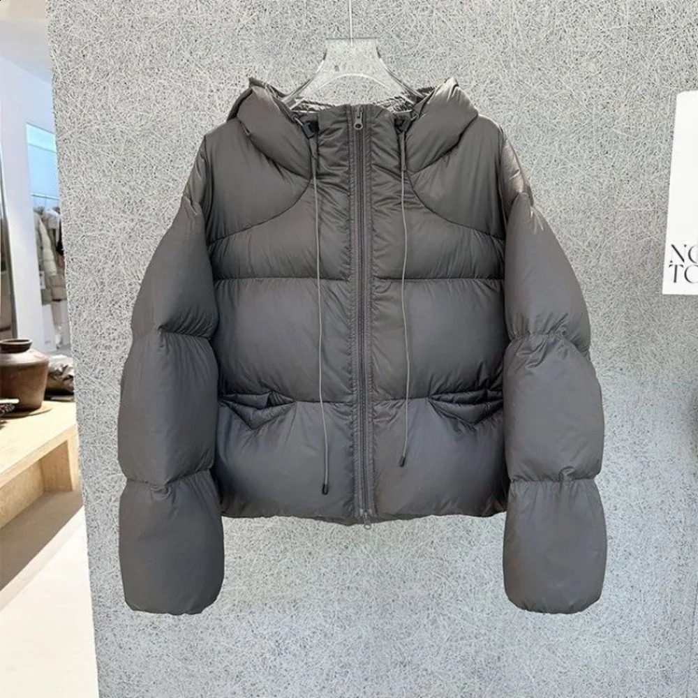 Down Jacket Fluffy Autumn Winter Puff Hooded White Duck Down Coat Women Thick Lightweight Warm Puffer Jacket Short Parkas 250823