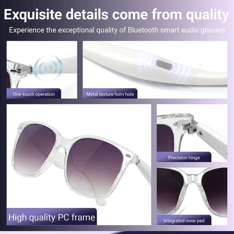 LIGE Fashion Smart Glasses AI Intelligent Real-Time Translation Bluetooth Sunglasses Outdoor Sports Earphone Call Music Eyewear