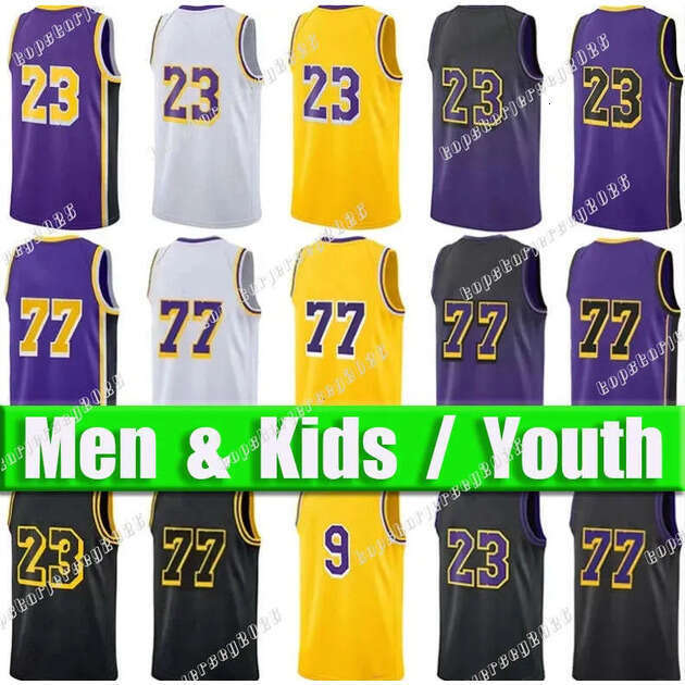 Basketball Jerseys Doncic Men Kids Youth City Jersey Yellow white vest adult children embroidery