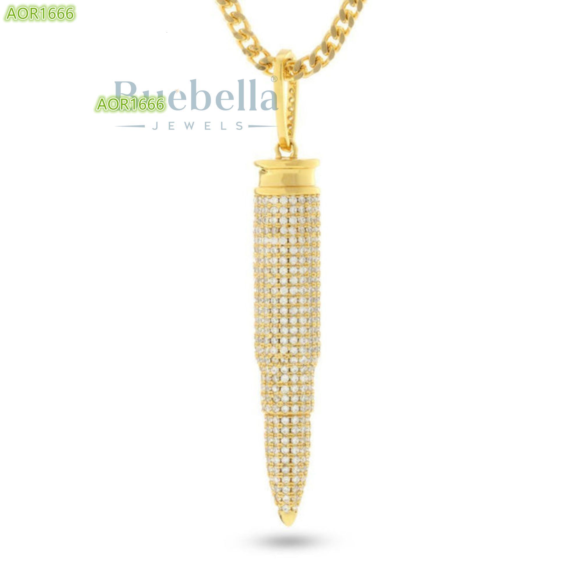 Fully Iced Bullet Necklace for Tactical Swagger and Style Caliber Pendant Built for Bold Moves and Clean Shots