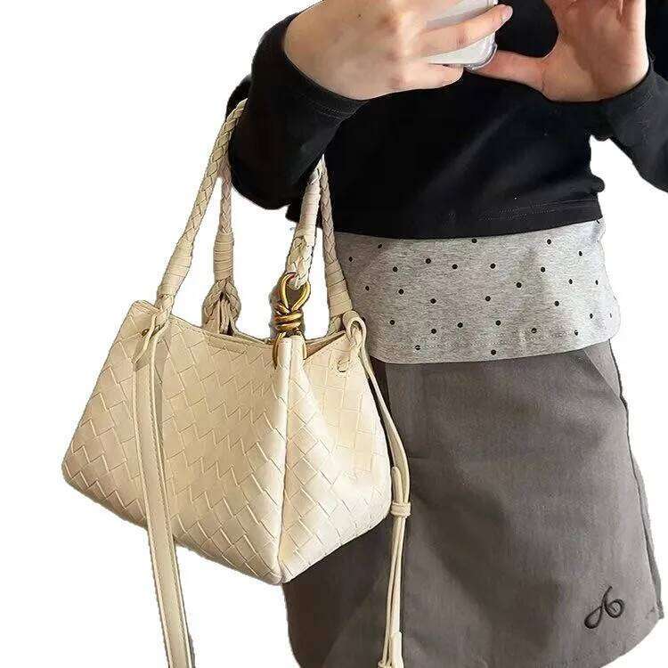 free shipping designer bags Fashionable Hand-Carried Parachute Women's 2025 New Woven High-End Versatile Underarm Niche Child And Mother Bag