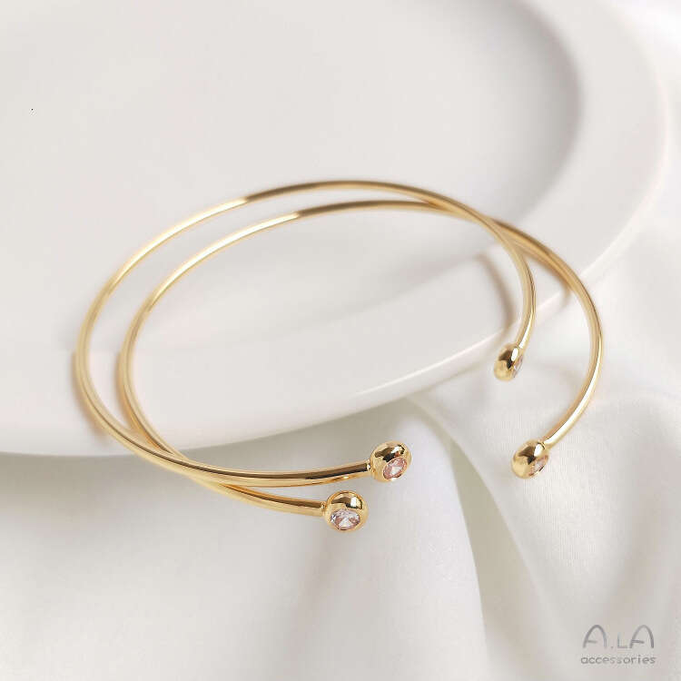 uxury Cubic Zirconia Cuff Gold Plated Zirconia Bracelet for Women Elegant Open Bangle lfashion Jewelry for Wedding daily Wear