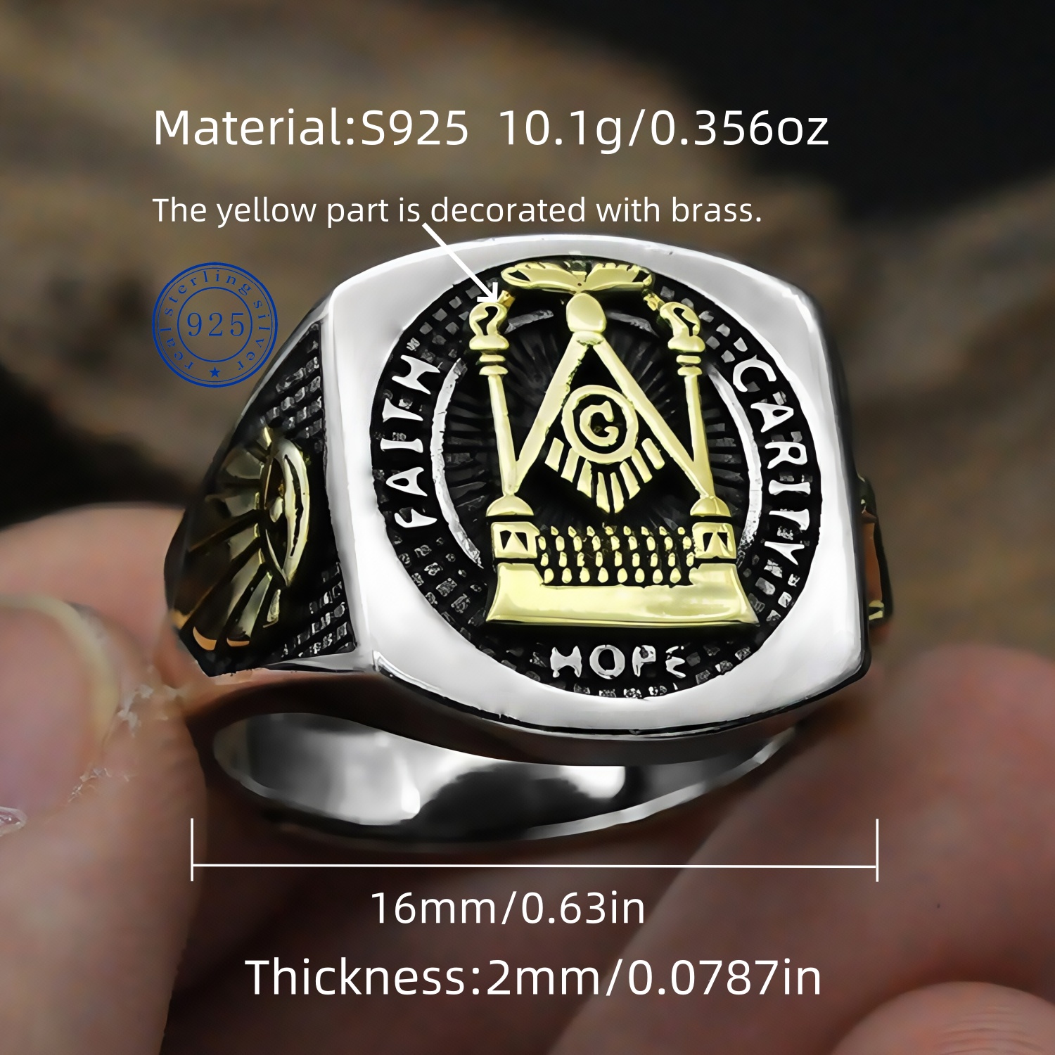 Religious God Allah Faith Great Prophet Ethnic Style Band Ring Symbolizing Good Wishes Ring for Men Women 925 Sterling Silver Adjustable Lucky Band Ri