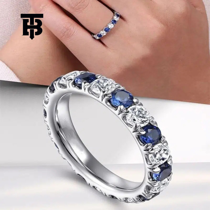 TB Bhulamte's New Minimalist Fashion Diamond Ring With Designer Texture High-end Geometric Jewelry Couple's Ring Luxury Women's Accesso