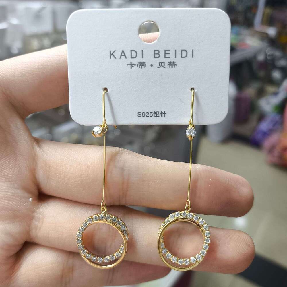 Hollow earrings High quality Sterling Silver Plated Full CZ Diamond Fashion bad girl Jewelry Party EarringsBig Hoop Earring