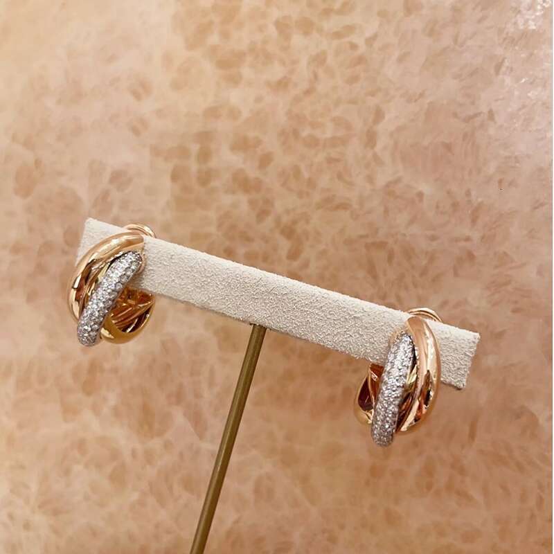 Classic style small letter stud earrings brass girls wedding party daily outfit jewelry women stylish exquisite earrings