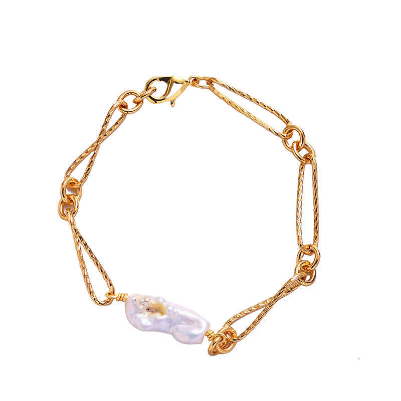 Fashion luxury pearl bracelet jewelry wedding diamond 18K gold-plated white gold letter pendant womens letter diamond pendant bracelet