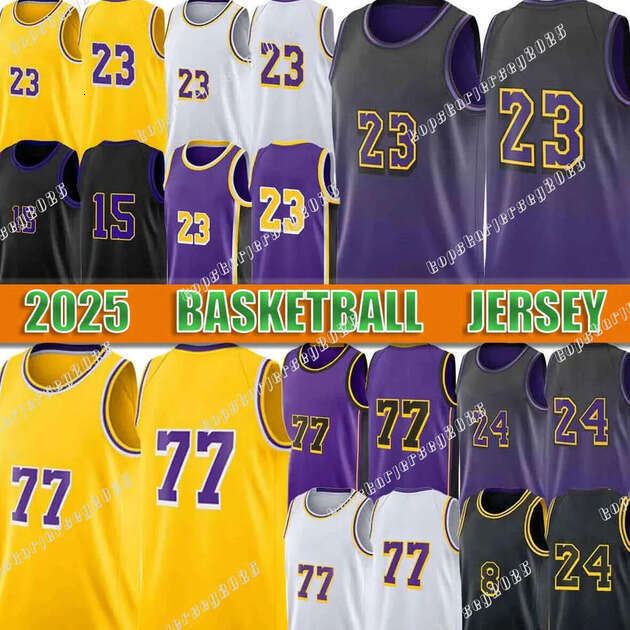 Lukas Doncic Bryant James Basketball Jersey James Jr. Bronny Austin Reaves Dalton Knecht Jerseys Los City Angele Mens Kids Youth Retro Breathab T-Shirt