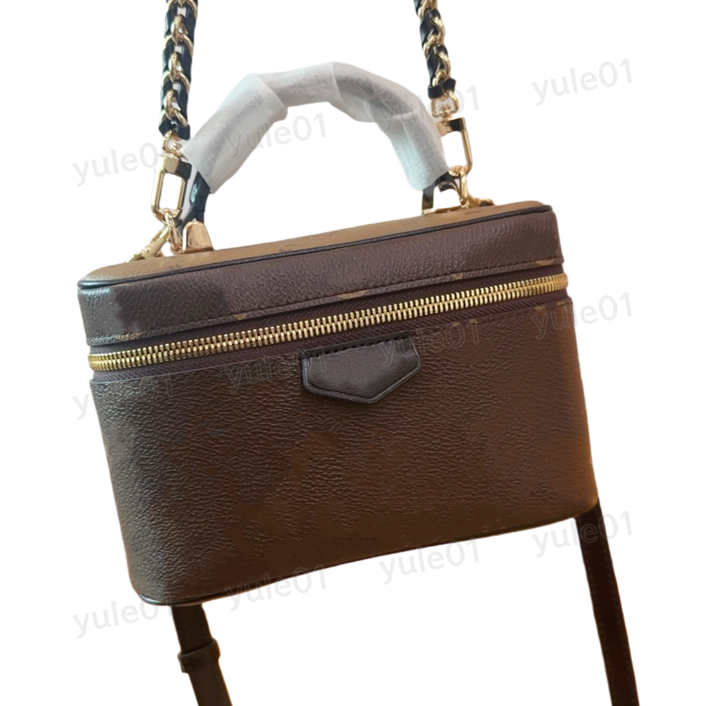 Designer leather makeup box vanity bag Cosmetic Bags with Chain