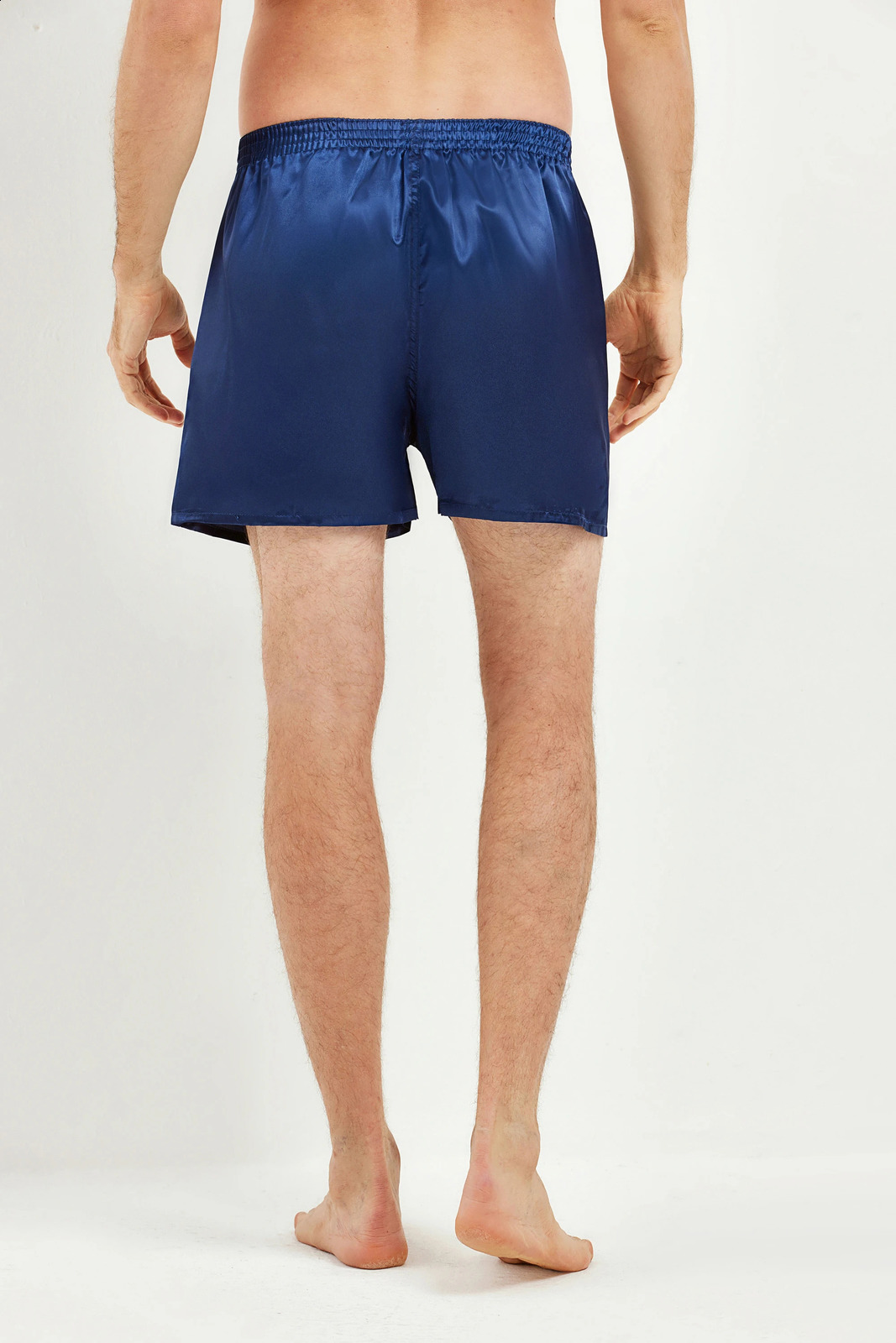 JupiterSecret 3pcs Mens Underwear Satin Casual Boxer Shorts Silk Feeling Sleep with Elastic Waistband and Button 250823