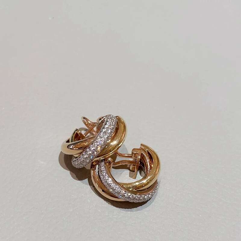 Classic style small letter stud earrings brass girls wedding party daily outfit jewelry women stylish exquisite earrings