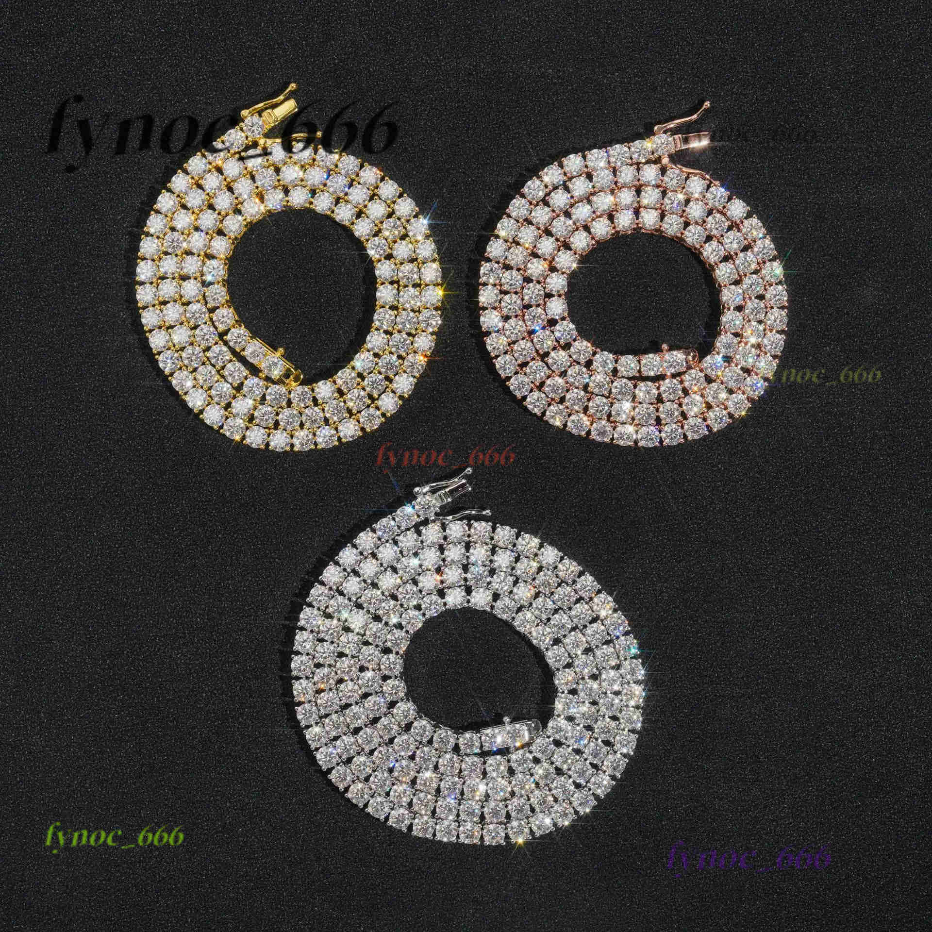 2025 Custom GRA Jewelry 925 Sterling Silver Vvs Tennis Ice Out Lab Grown Diamond Mossanite Moissanite Necklace Chain for Women Men