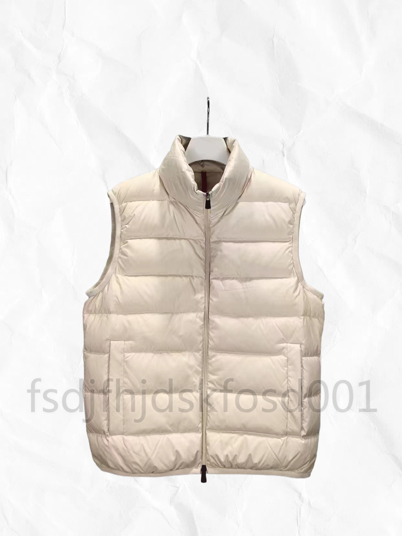 Stand-up Collar Down Vest Puffer Jacket for Men and Women - High Quality Brand Casual Street Coat have NFC in Various Sizes 1-5