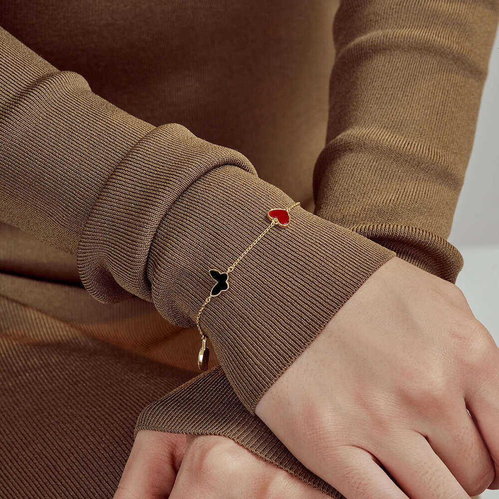 High quality bracelet jewelry gold bracelet 15mm flower Gold Plated diamond bracelet jewlery designer for women clover braclets gift