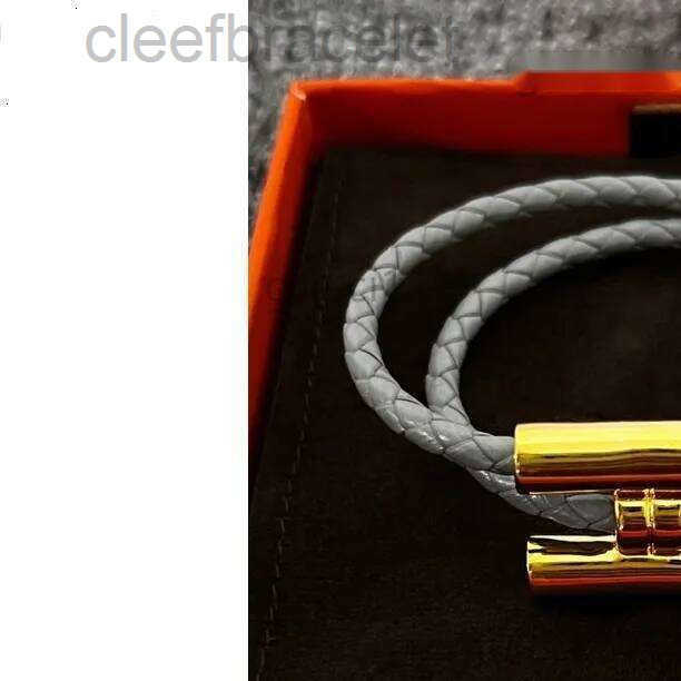 Designer High quality Glenan Double ring Mens cuff bangle designer H bracelets counter quality titanium steel material premium gifts Sheepskin with box
