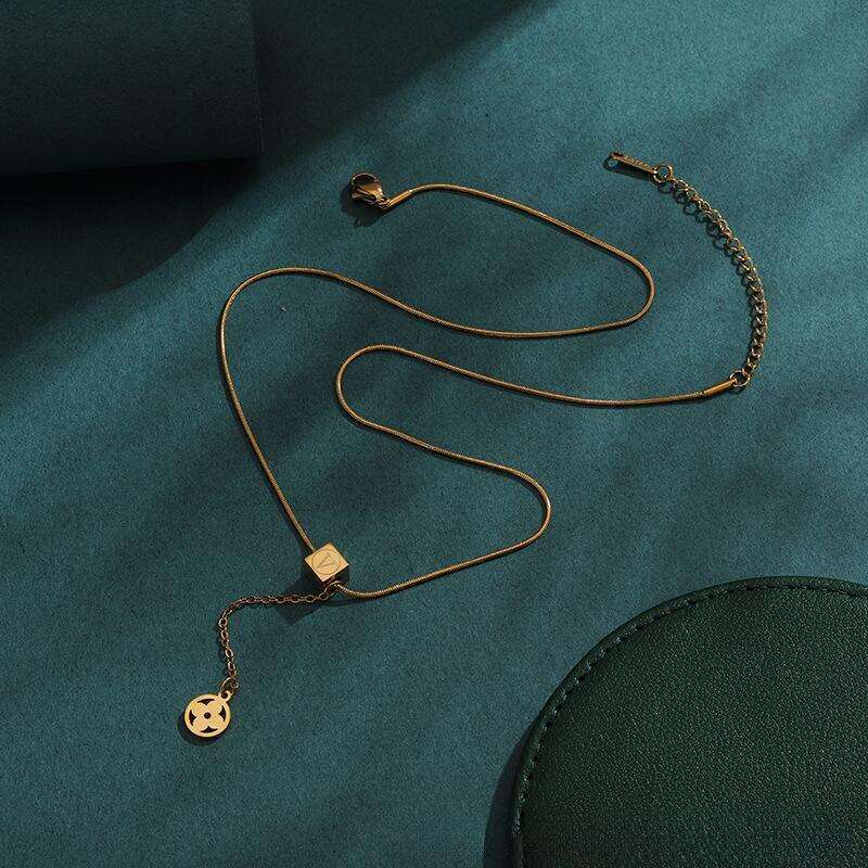 Non Fading Collarbone Chain New Titanium Steel Necklace for Women Niche Versatile Simple Personality Temperament Jewelry Trend