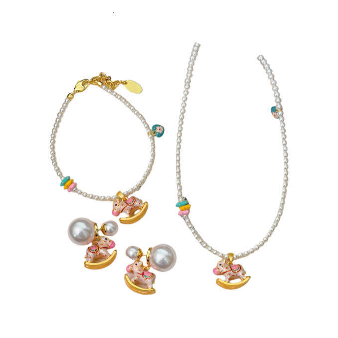 Top grade luxury cherry blossom crystal necklace bangle bracelet earrings jewelry set for women 18k gold necklaces bracelets ear rings gift