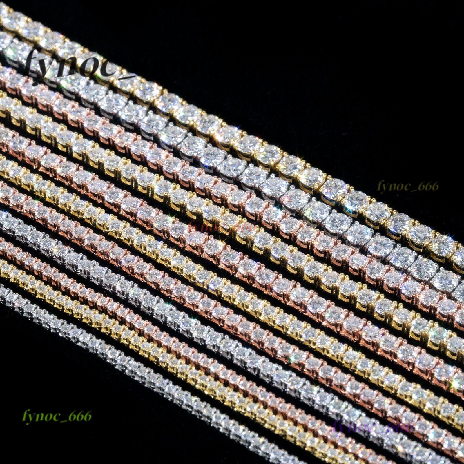 2025 Custom GRA Jewelry 925 Sterling Silver Vvs Tennis Ice Out Lab Grown Diamond Mossanite Moissanite Necklace Chain for Women Men