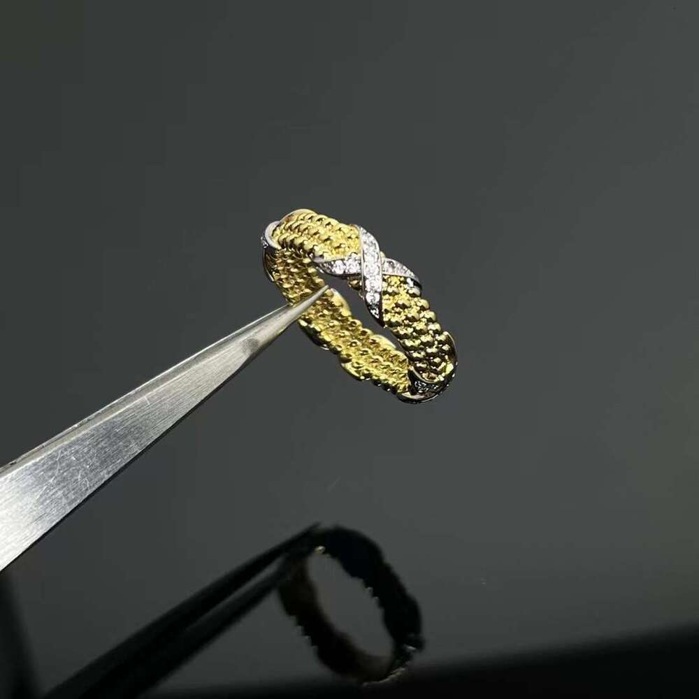 luxury earrings High Version And Heavy Craft Fashion Cross X Color Bead Ring For Women Niche Design High End Sense Jewelry